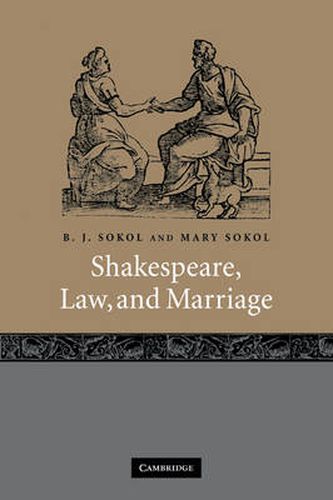 Cover image for Shakespeare, Law, and Marriage