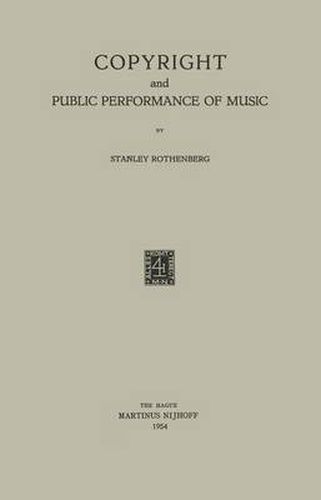 Cover image for Copyright and Public Performance of Music