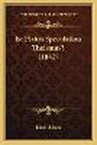 Cover image for Ist Plato's Speculation Theismus? (1842)