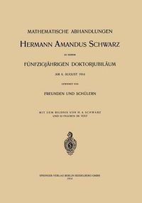 Cover image for Mathematische Abhandlungen Hermann Amandus Schwarz