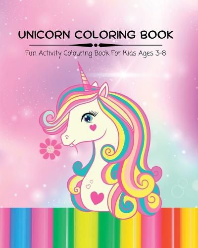 Cover image for UNICORN COLORING BOOK, activity book for kids ages 3-8