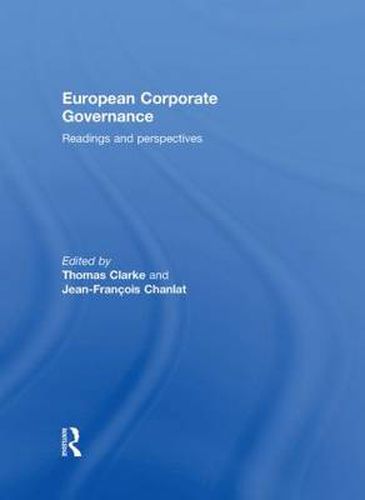 Cover image for European Corporate Governance: Readings and Perspectives