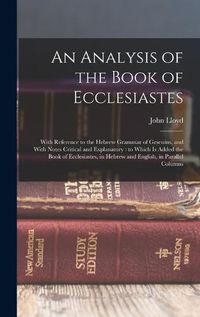 Cover image for An Analysis of the Book of Ecclesiastes