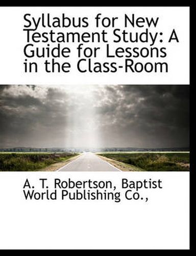 Cover image for Syllabus for New Testament Study