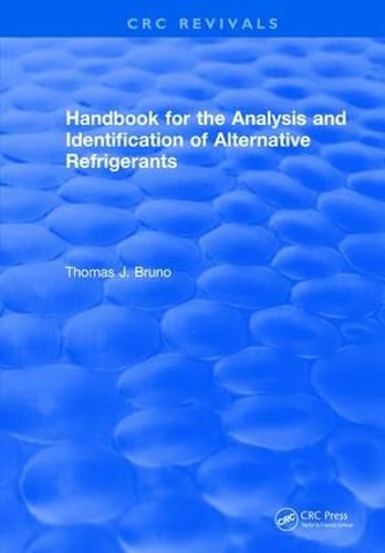 Cover image for Handbook for the Analysis and Identification of Alternative Refrigerants