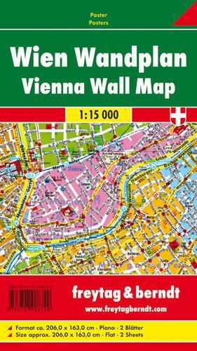 Vienna Map Large Size, Flat in a Tube 1:15 000