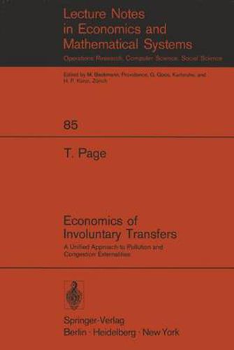 Cover image for Economics of Involuntary Transfers: A Unified Approach to Pollution and Congestion Externalities