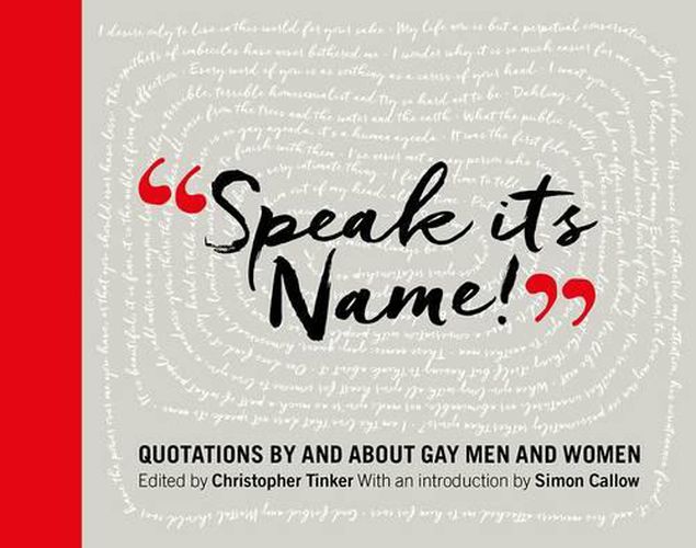 Cover image for Speak Its Name!: Quotations by and about gay men and women