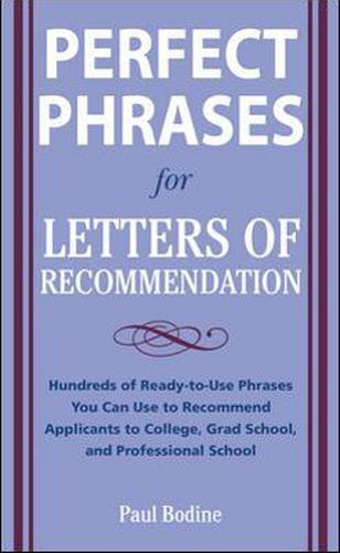 Cover image for Perfect Phrases for Letters of Recommendation