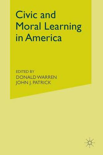 Cover image for Civic and Moral Learning in America