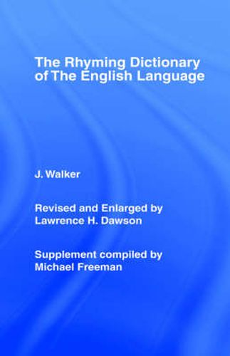 Cover image for Walker's Rhyming Dictionary of the English Language