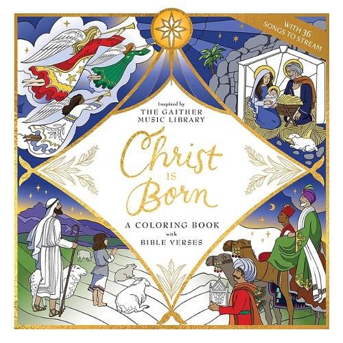 Cover image for Christ Is Born: A Coloring Book with Bible Verses