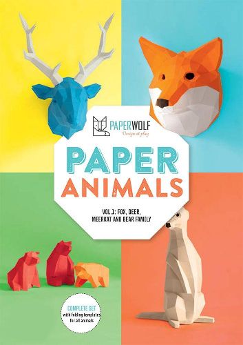 Cover image for Paper Animals (Volume 1): Fox, Deer, Meerkat and Bear Family