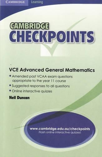 Cover image for Cambridge Checkpoints VCE Advanced General Maths Units 1 and 2