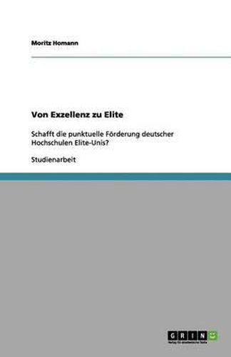 Cover image for Von Exzellenz zu Elite