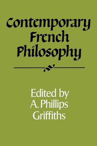 Cover image for Contemporary French Philosophy