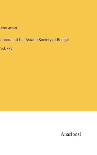 Cover image for Journal of the Asiatic Society of Bengal