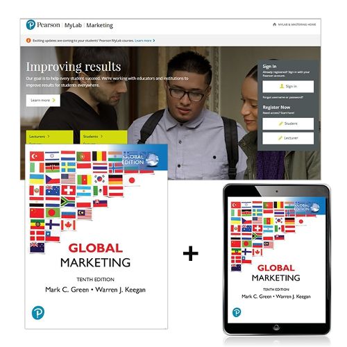 Cover image for Global Marketing, Global Edition + MyLab Marketing with eText