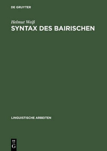 Cover image for Syntax des Bairischen