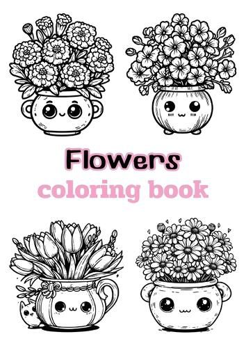 Cover image for Flowers coloring book