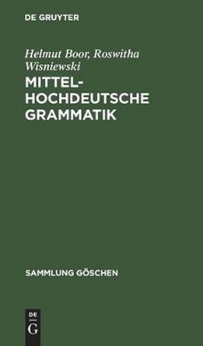 Cover image for Mittelhochdeutsche Grammatik