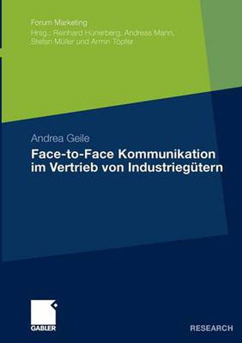 Cover image for Face-To-Face Kommunikation Im Vertrieb Von Industriegutern