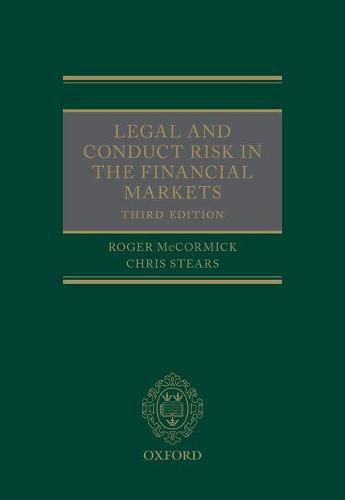 Cover image for Legal and Conduct Risk in the Financial Markets