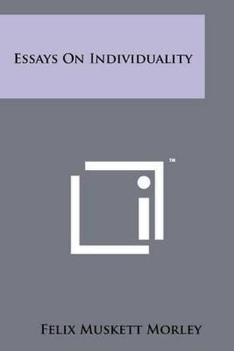 Cover image for Essays on Individuality