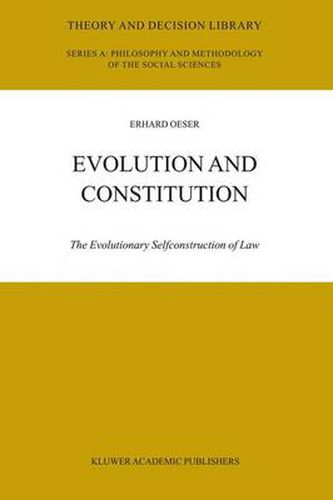 Cover image for Evolution and Constitution: The Evolutionary Selfconstruction of Law