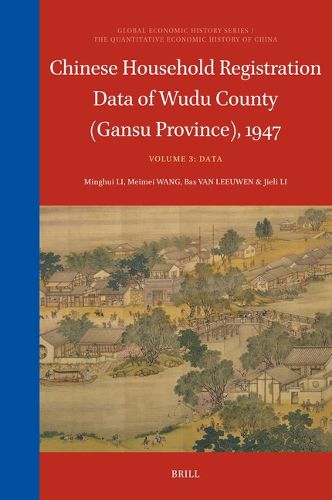 Cover image for Chinese Household Registration Data of Wudu County (Gansu Province), 1947 (Volume 3)