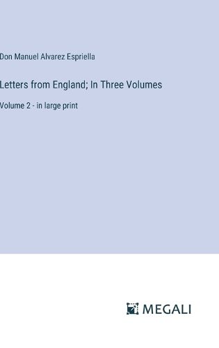 Cover image for Letters from England; In Three Volumes