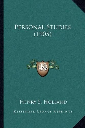 Cover image for Personal Studies (1905)