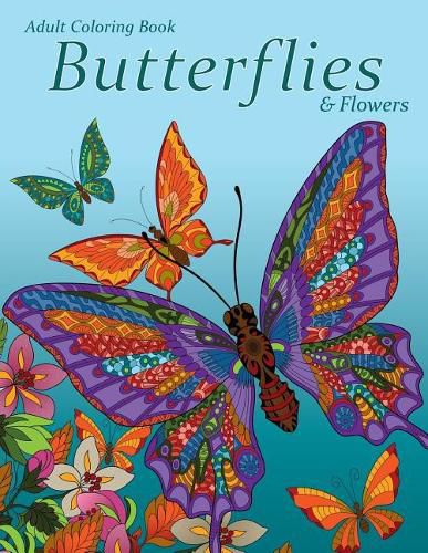 Cover image for Adult Coloring Book: Butterflies & Flowers