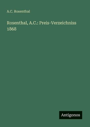 Cover image for Rosenthal, A.C.