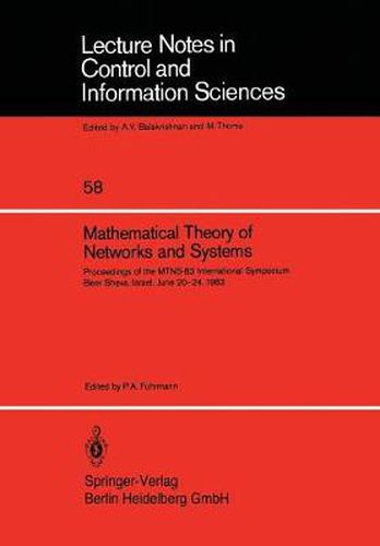 Cover image for Mathematical Theory of Networks and Systems: Proceedings of the MTNS-83 International Symposium Beer Sheva, Israel, June 20-24, 1983