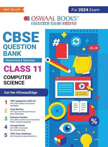 Cover image for Oswaal CBSE Chapterwise & Topicwise Question Bank Class 11 Computer Science Book (For 2023-24 Exam)