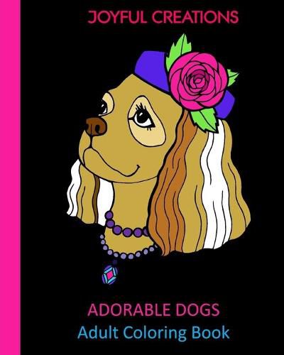 Cover image for Adorable Dogs: Adult Coloring Book