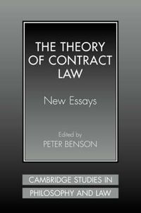 Cover image for The Theory of Contract Law: New Essays