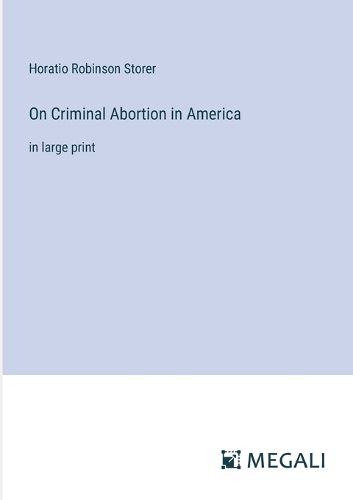 Cover image for On Criminal Abortion in America