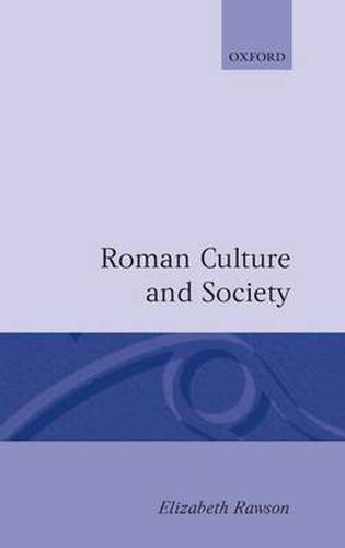 Cover image for Roman Culture and Society: Collected Papers