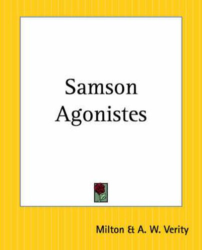 Cover image for Samson Agonistes