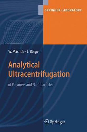 Cover image for Analytical Ultracentrifugation of Polymers and Nanoparticles