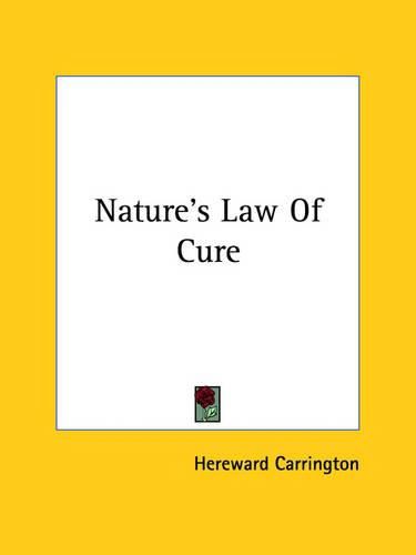 Cover image for Nature's Law of Cure