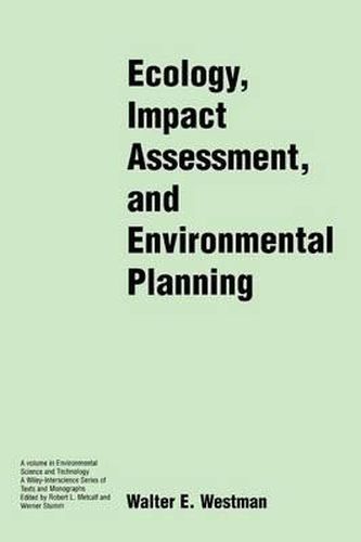 Cover image for Ecology, Impact Assessment and Environmental Planning