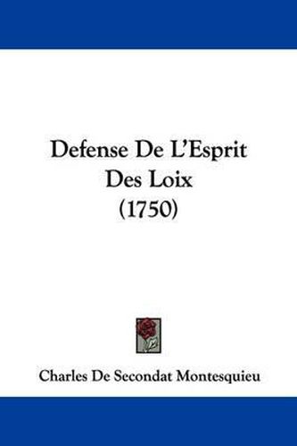 Defense de L'Esprit Des Loix (1750)