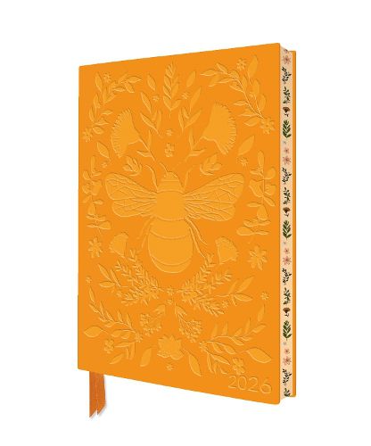 Cover image for Jade Mosinski: Bee 2026 Artisan Art Vegan Leather Diary Planner - Page to View with Notes