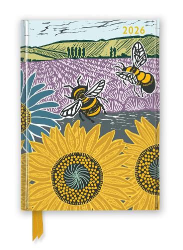 Cover image for Kate Heiss: Sunflower Fields 2026 Luxury Diary Planner - Page to View with Notes