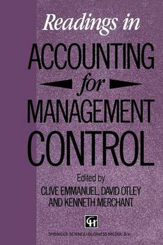 Cover image for Readings in Accounting for Management Control