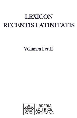 Cover image for Lexicon Recentis Latinitatis