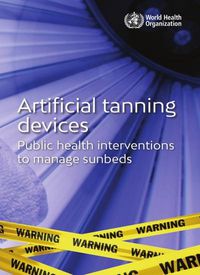 Cover image for Artificial tanning devices: public health interventions to manage sunbeds